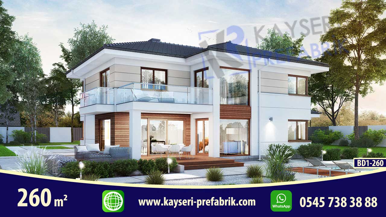 260 mt2 Butik Dubleks Prefabrik Villa