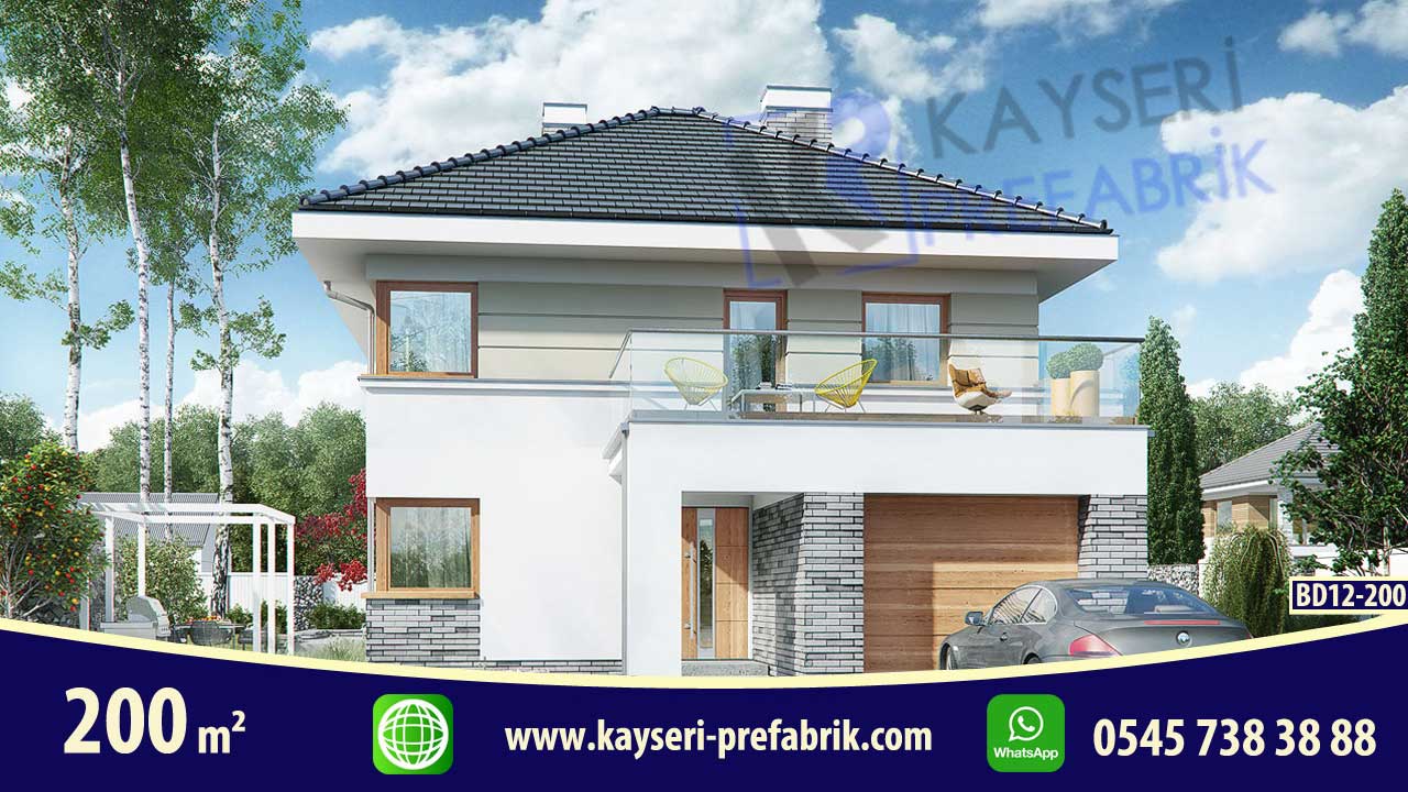 200 mt2 Butik Dubleks Prefabrik Villa