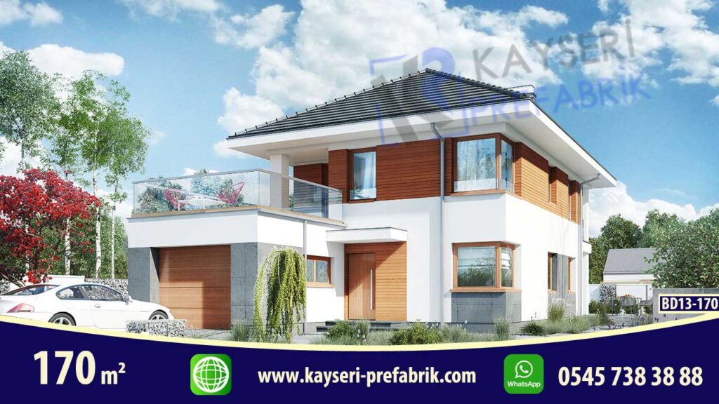 170 mt2 Butik Dubleks Prefabrik Villa