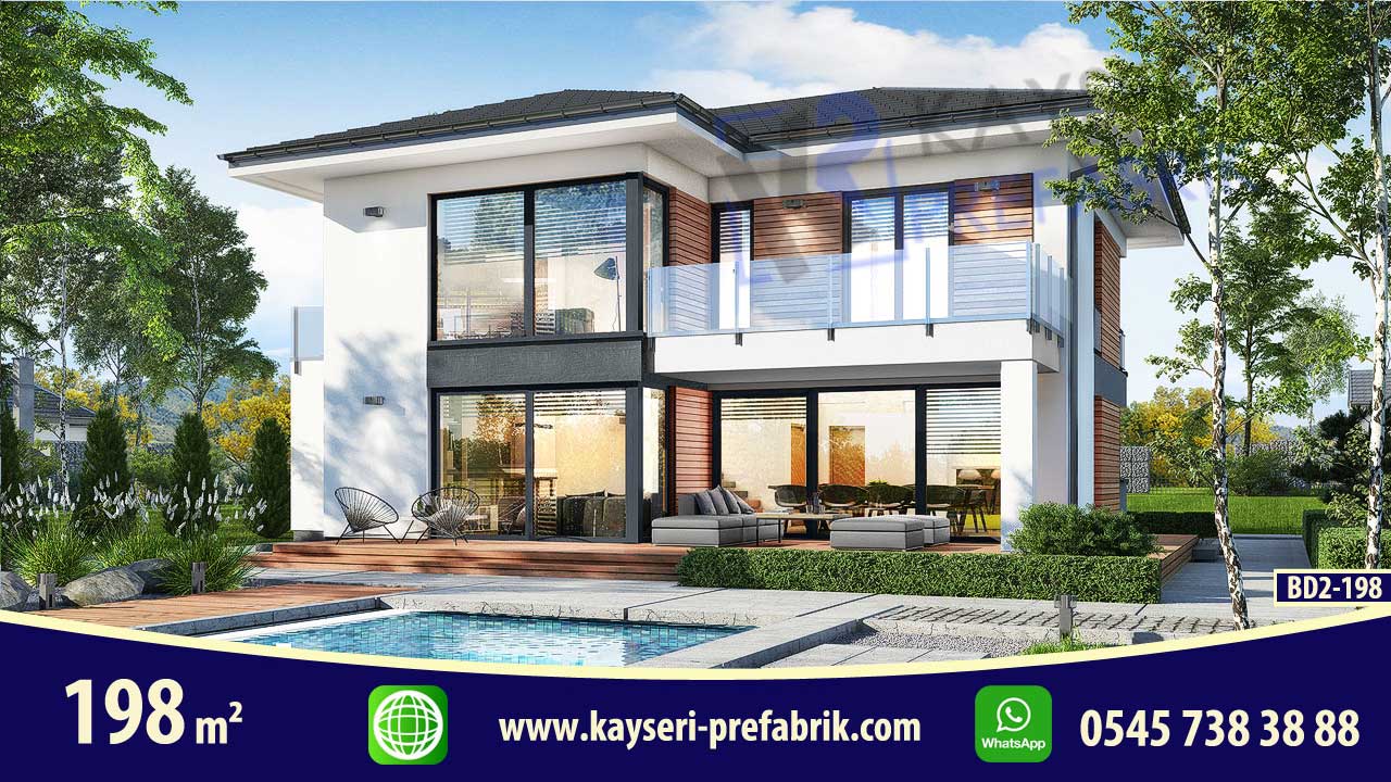 198 mt2 Butik Dubleks Prefabrik Villa