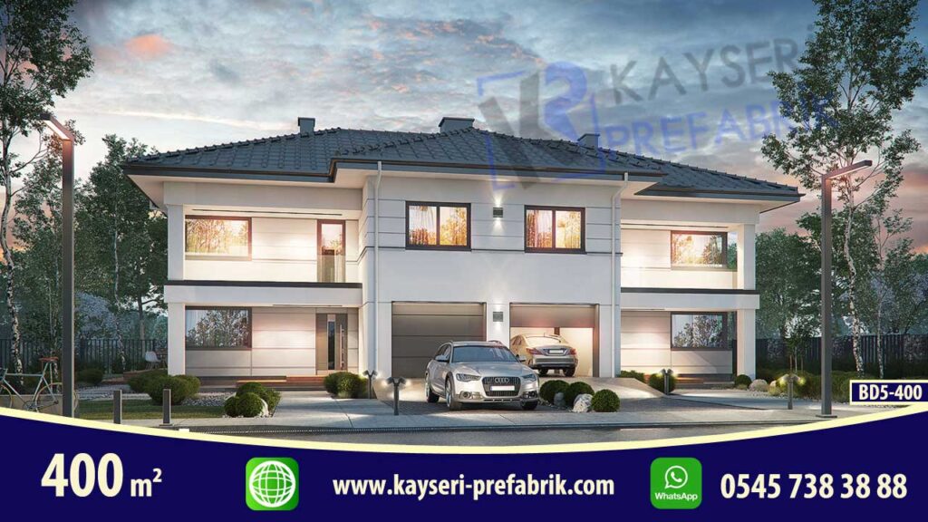 400 mt2 Butik Dubleks Prefabrik Villa