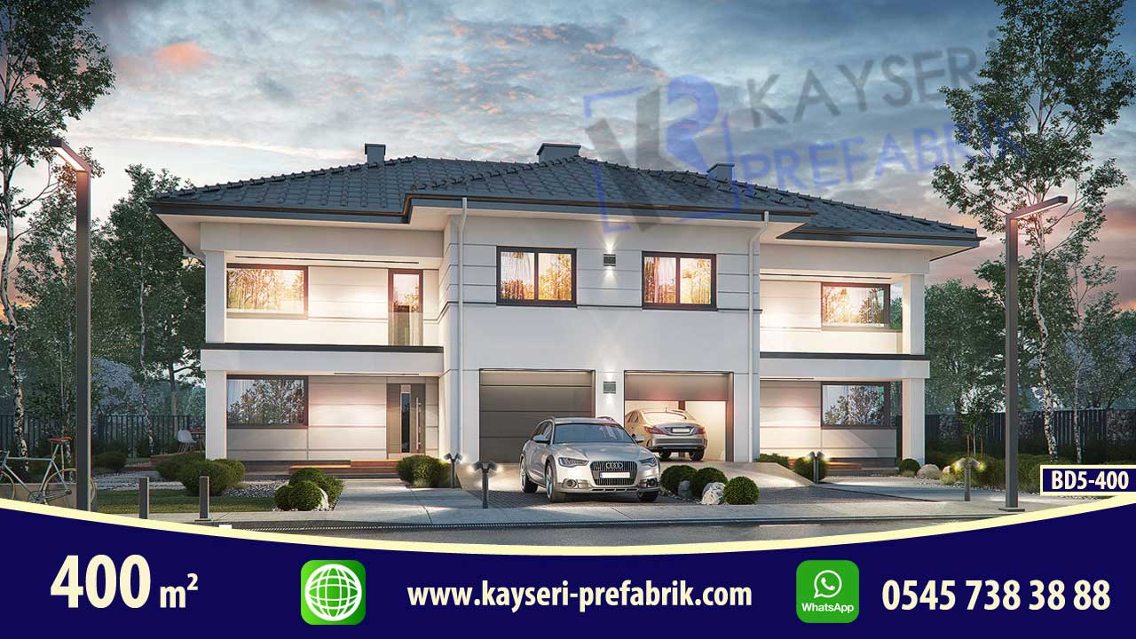 400 mt2 Butik Dubleks Prefabrik Villa