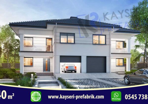 340 mt2 Butik Dubleks Prefabrik Villa