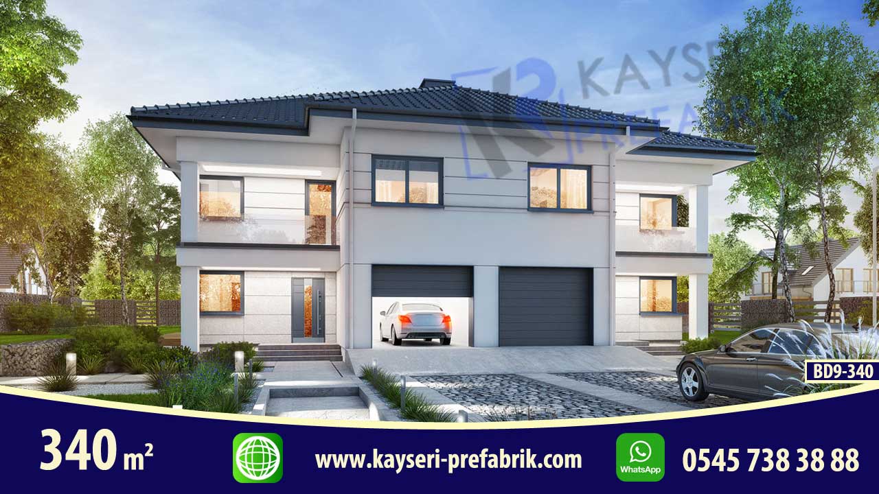 340 mt2 Butik Dubleks Prefabrik Villa