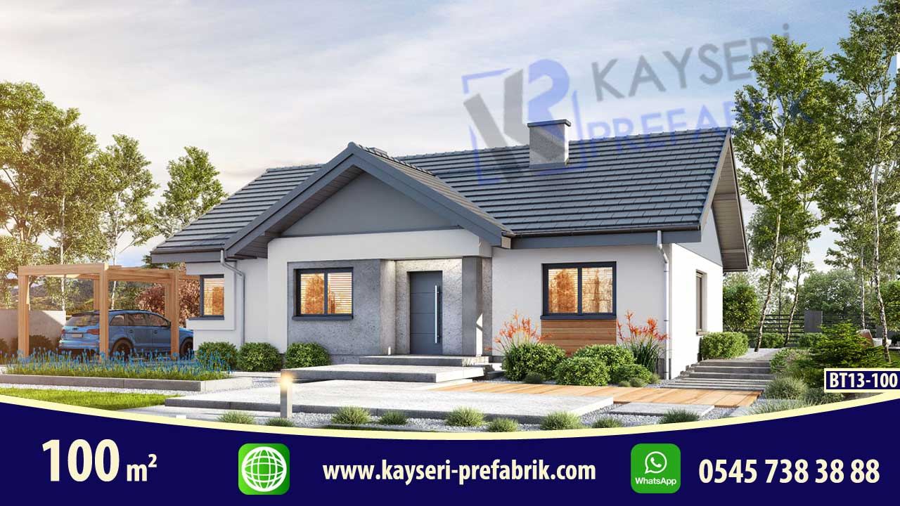 100 mt2 Butik Prefabrik Villa