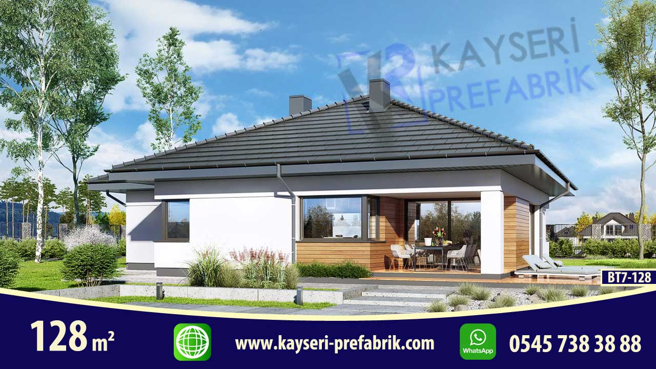 128 mt2 Butik Prefabrik Villa